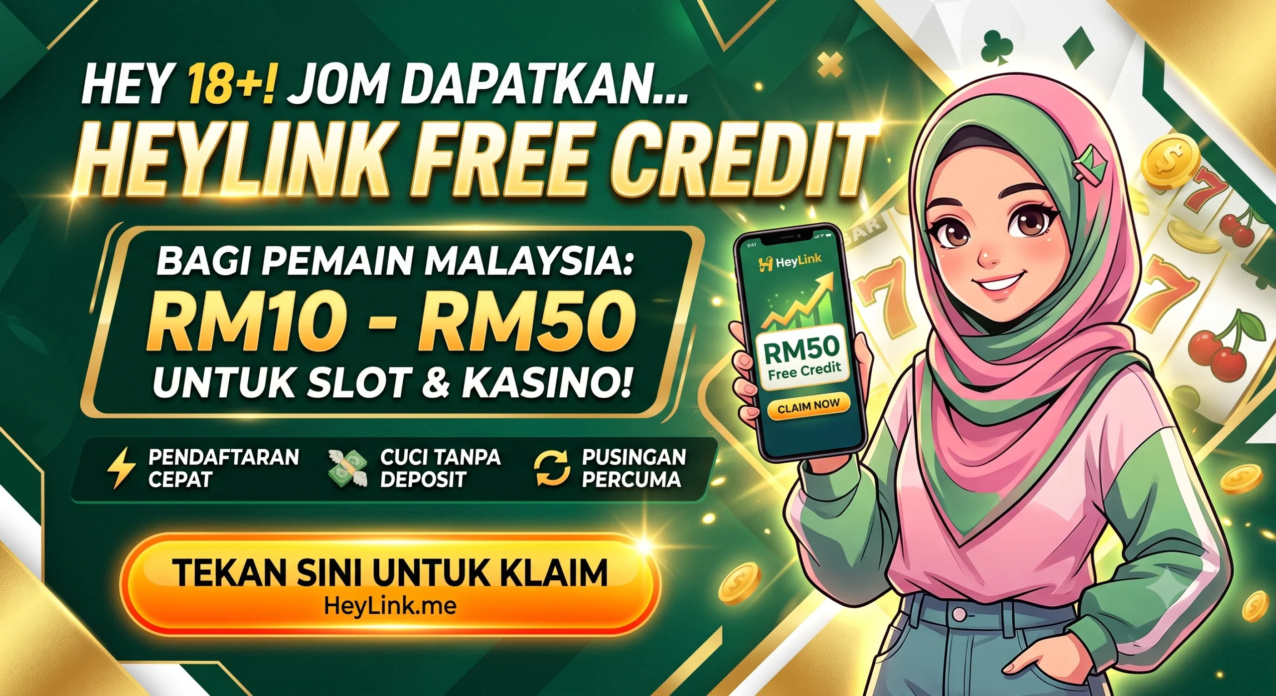 Heylink Free Credit No Deposit Malaysia 2026 Wallet Slot Bonus Matrix